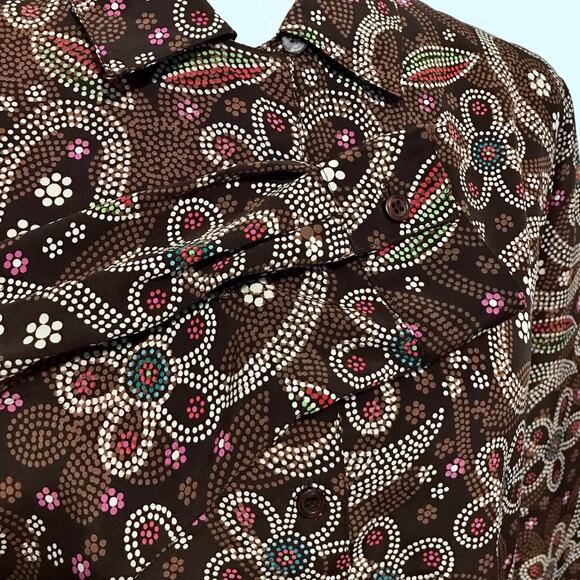 Elementz NWOT Vintage Button Down Blouse Women S - Picture 4 of 11